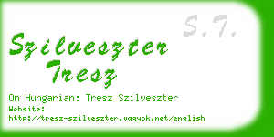 szilveszter tresz business card